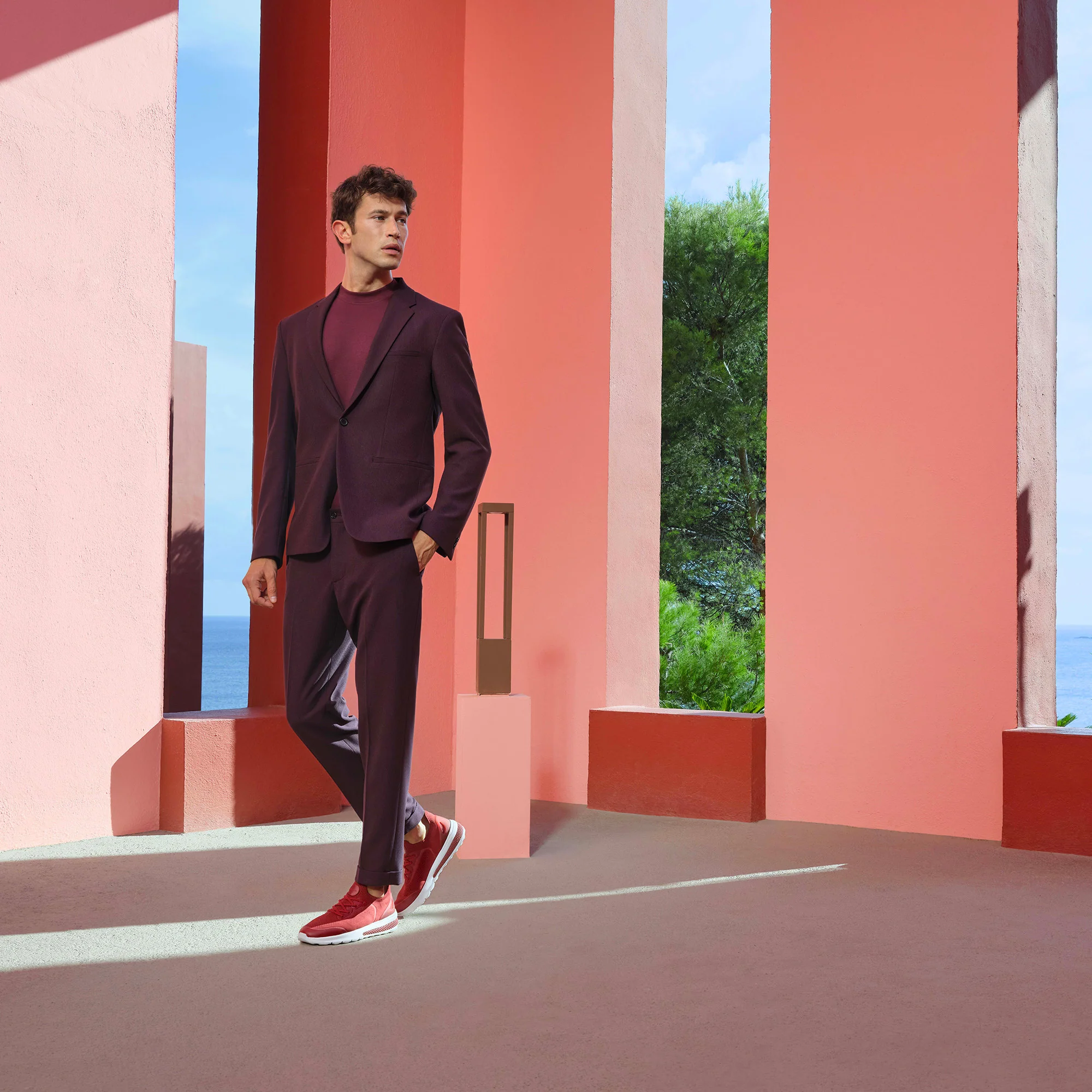 GEOX U35BAA 0006K SPHERICA ACTIF UOMO ROSSO SCURO - immagine 8