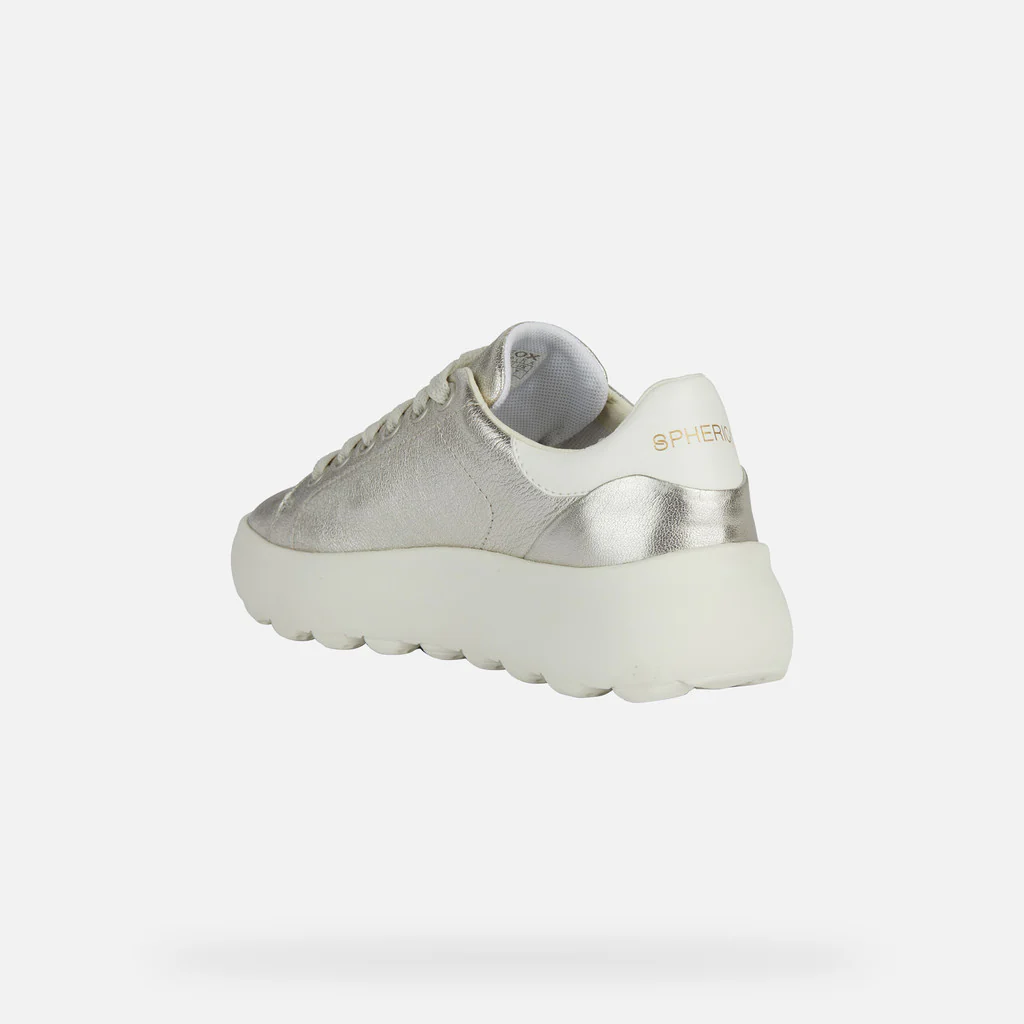 Geox D45TCC 0BVBC sneakers spherica donna ec4.1 oro/bianco - immagine 4