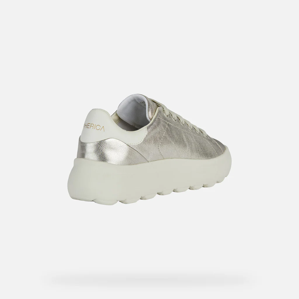 Geox D45TCC 0BVBC sneakers spherica donna ec4.1 oro/bianco - immagine 5