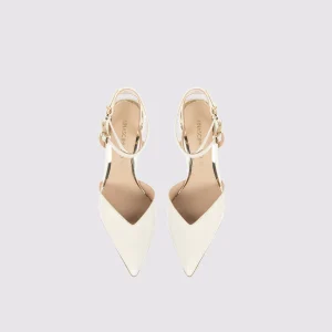 DÉCOLLETÉ BIANCHE EFFETTO VERNICE CON LACCETTI