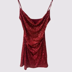 Abito corto Pailettes rosso