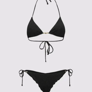 Bikini Triangolo con Slip Regolabile Nero - SW1100BK