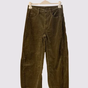 Pantalone balloon in velluto verdone