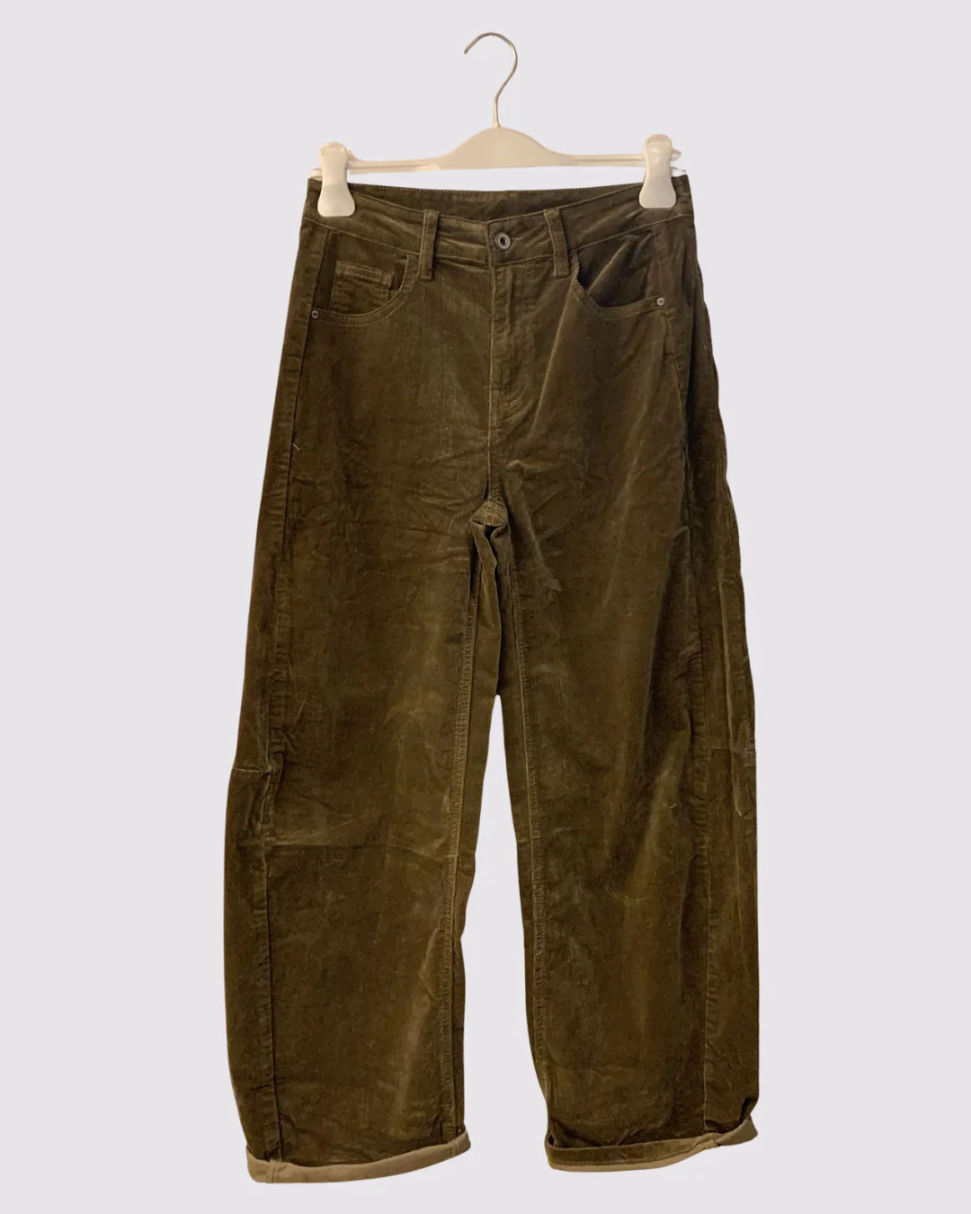 Pantalone balloon in velluto verdone - immagine 2