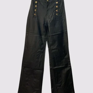 Pantalone ecopelle nero