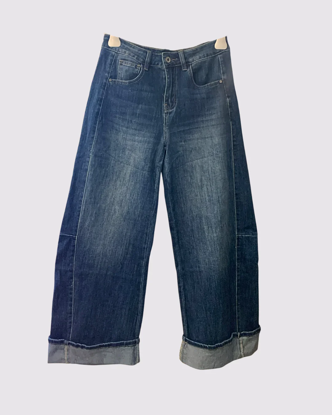 Jean baggy con risvolto