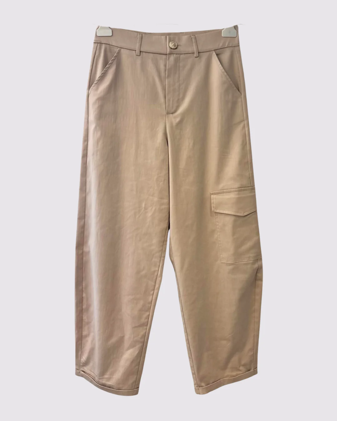 Pantalone beige Susy Mix con tasche - immagine 2