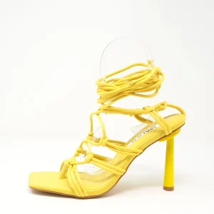 Sandali infradito stringati in tessuto