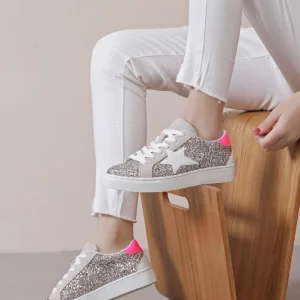 Sneakers con glitter e stella