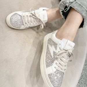 Sneakers con glitter e fulmine