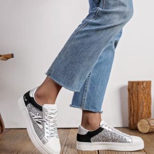 Sneakers con glitter e fulmine