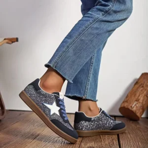 Sneakers con glitter e stella
