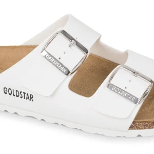 Goldstar GS1823 ciabatta donna due fibbie premier bianco