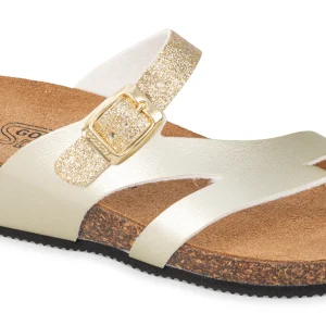 Goldstar GS306 ciabatte infradito donna in laminato platino