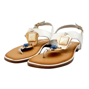 GARDINI SPIRIT GS402 SANDALI INFRADITO BIANCHI FLAT JASMINE