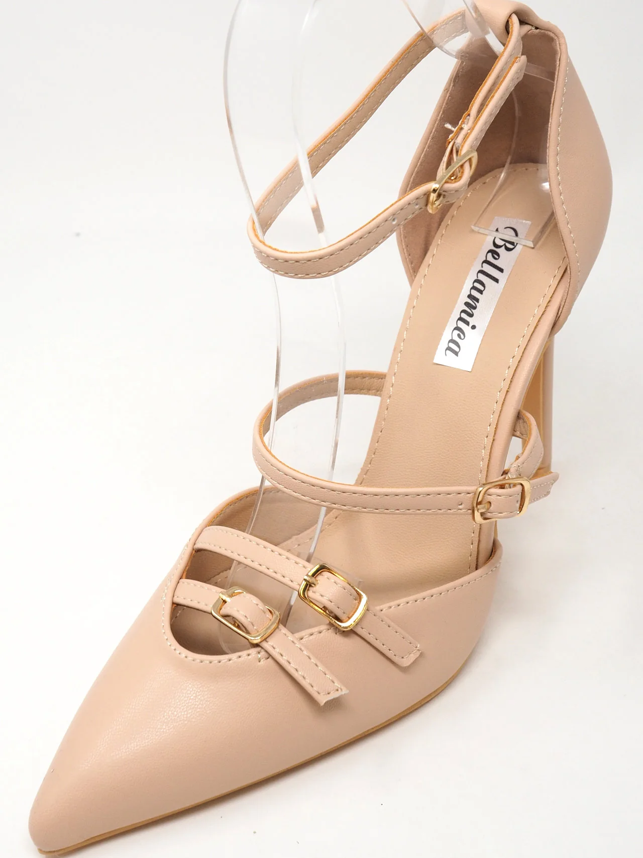 Décolleté a punta con cinturini - immagine 8