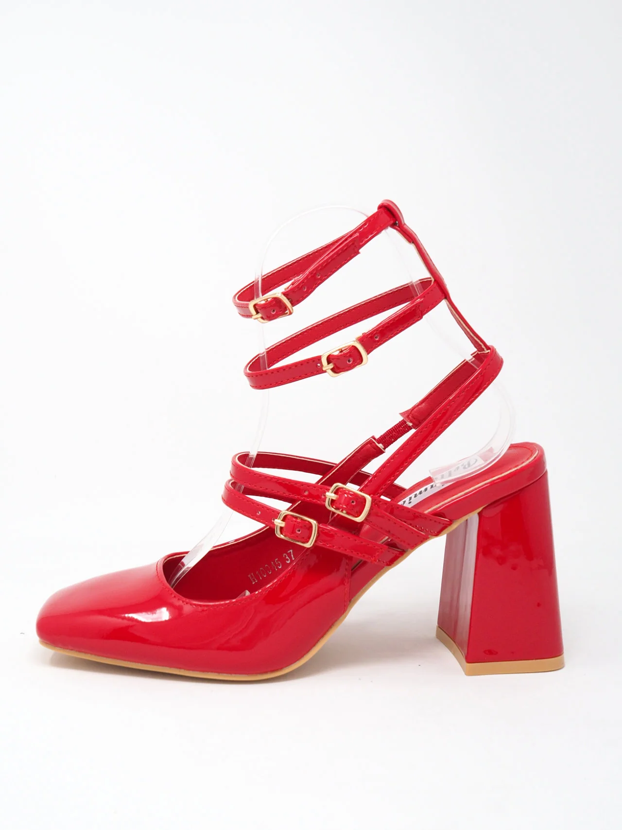 Décolleté lucide con cinturini - immagine 2