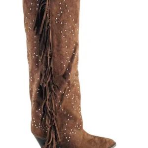 Stivali con frange e borchie
