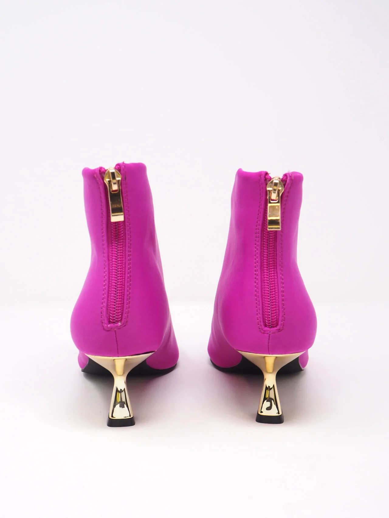 Tronchetti in tessuto con tacco oro - immagine 7