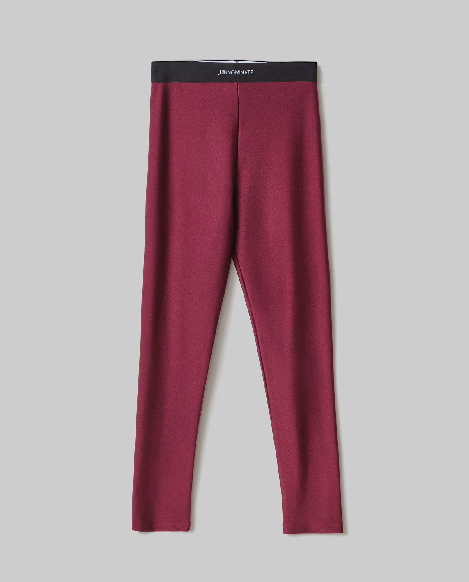 Leggings in lycra lucida con elastico logato bordeaux - HINNOMINATE