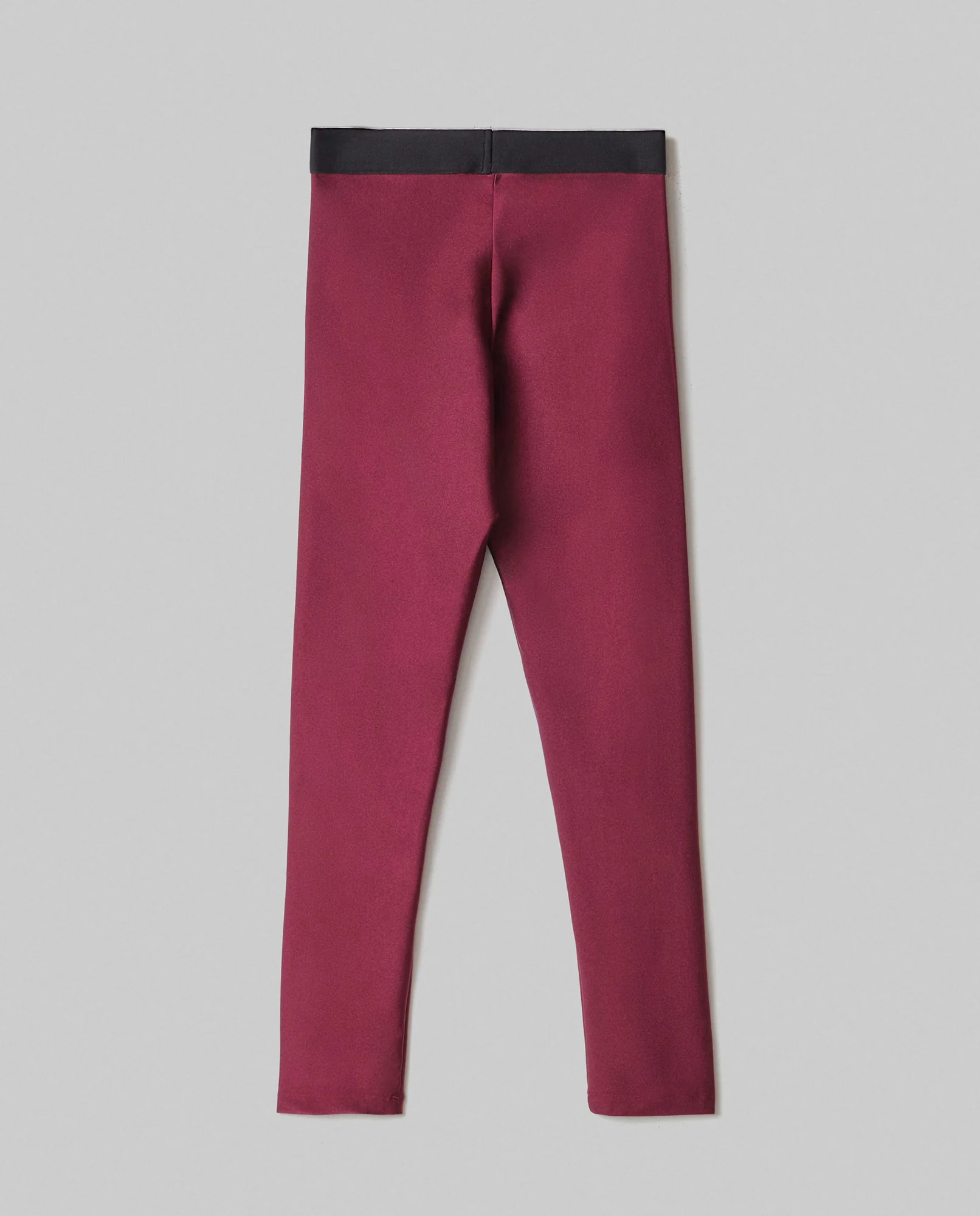 Leggings in lycra lucida con elastico logato bordeaux - HINNOMINATE - immagine 4