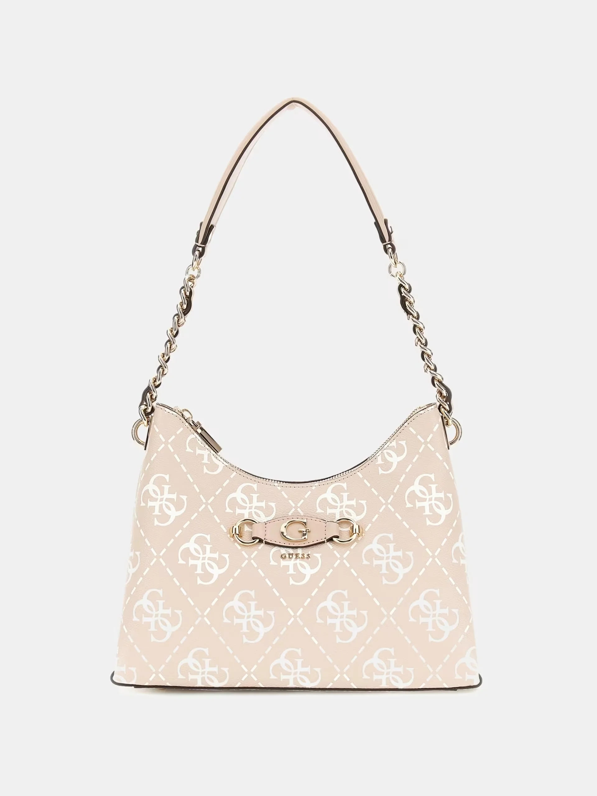 Guess HWOQ86 54010 Borsa a spalla Izzy 4G logo sand logo