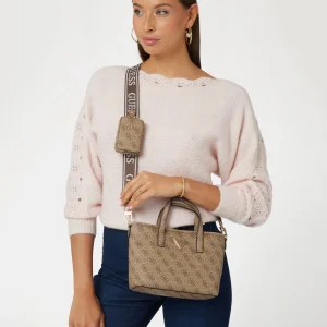 Guess HWSG92 11750 Mini borsa a mano Latona 4G latte logo