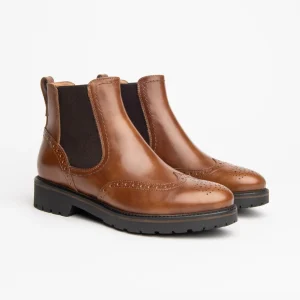 Nero Giardini I013123D Stivaletti chelsea donna in pelle cuoio