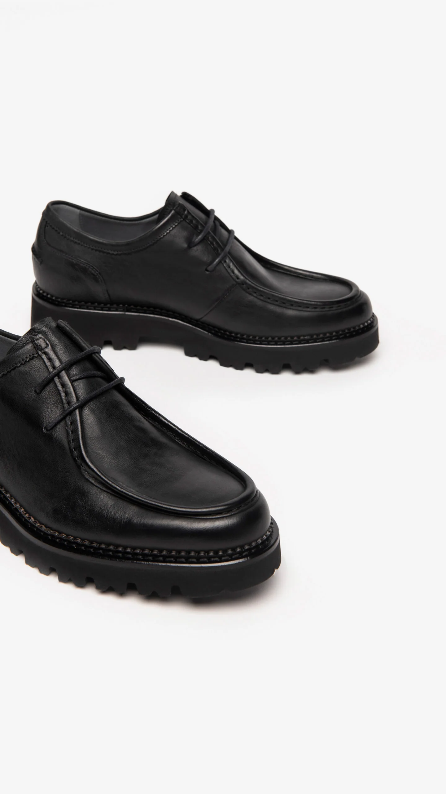 NERO GIARDINI I202651U STRINGATE UOMO IN PELLE NERO - immagine 4