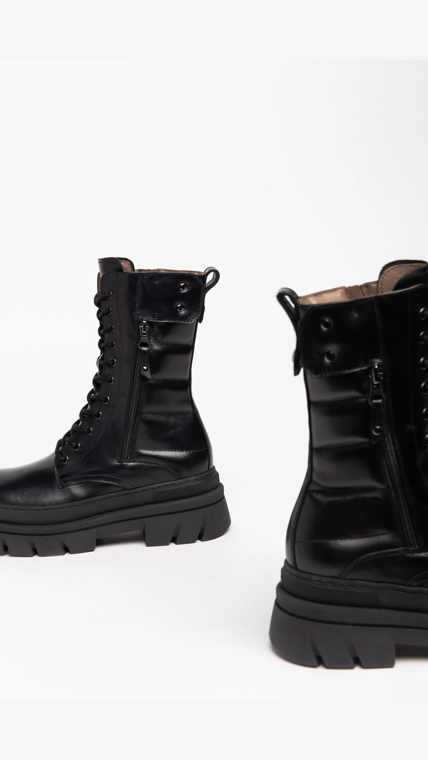 Nero Giardini I206065D Anfibi donna in pelle nera - immagine 6