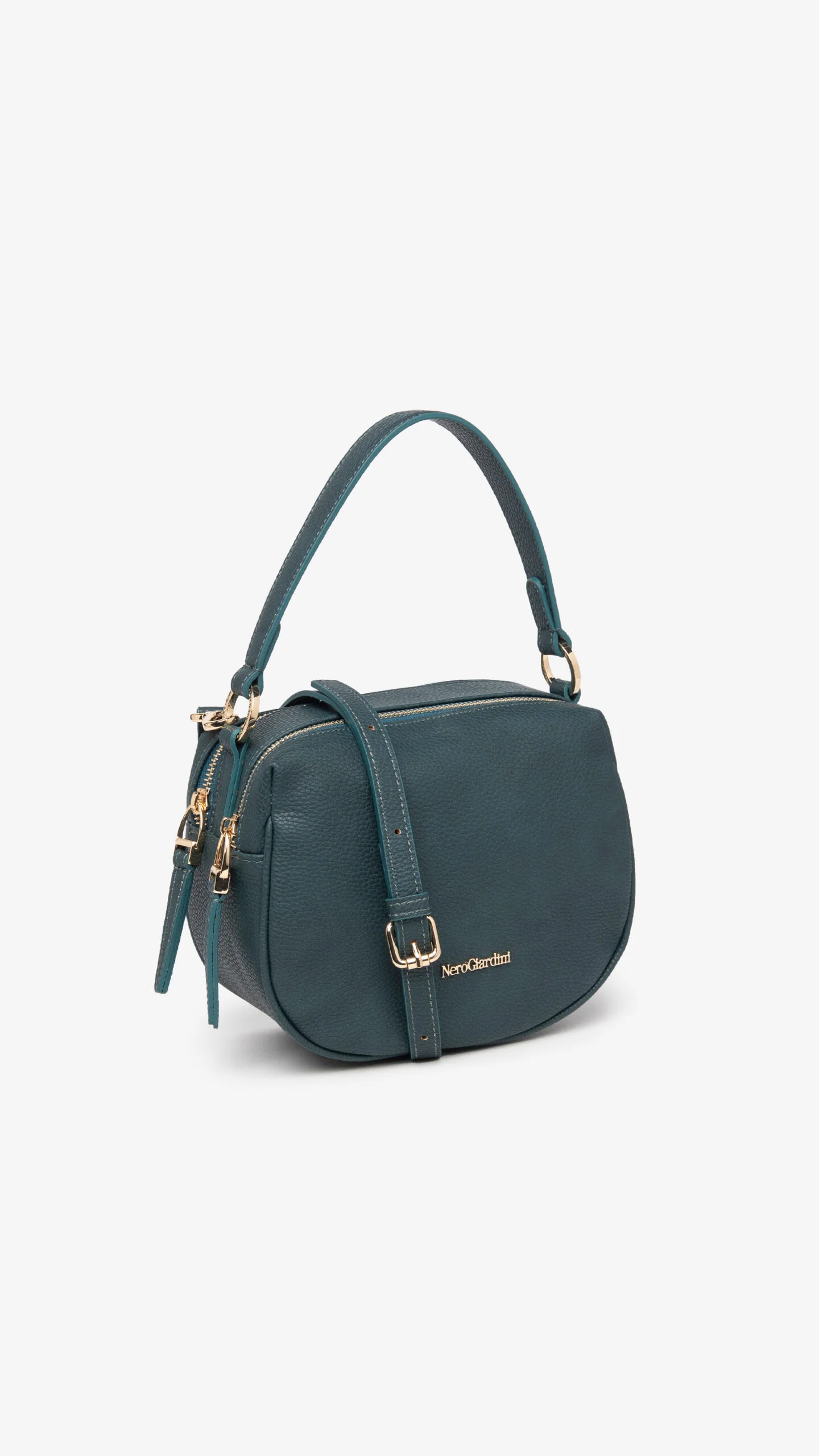 NERO GIARDINI I343021D BORSA A SPALLA D DONNA IN MATERIALE TECNICO PETROLIO - immagine 2