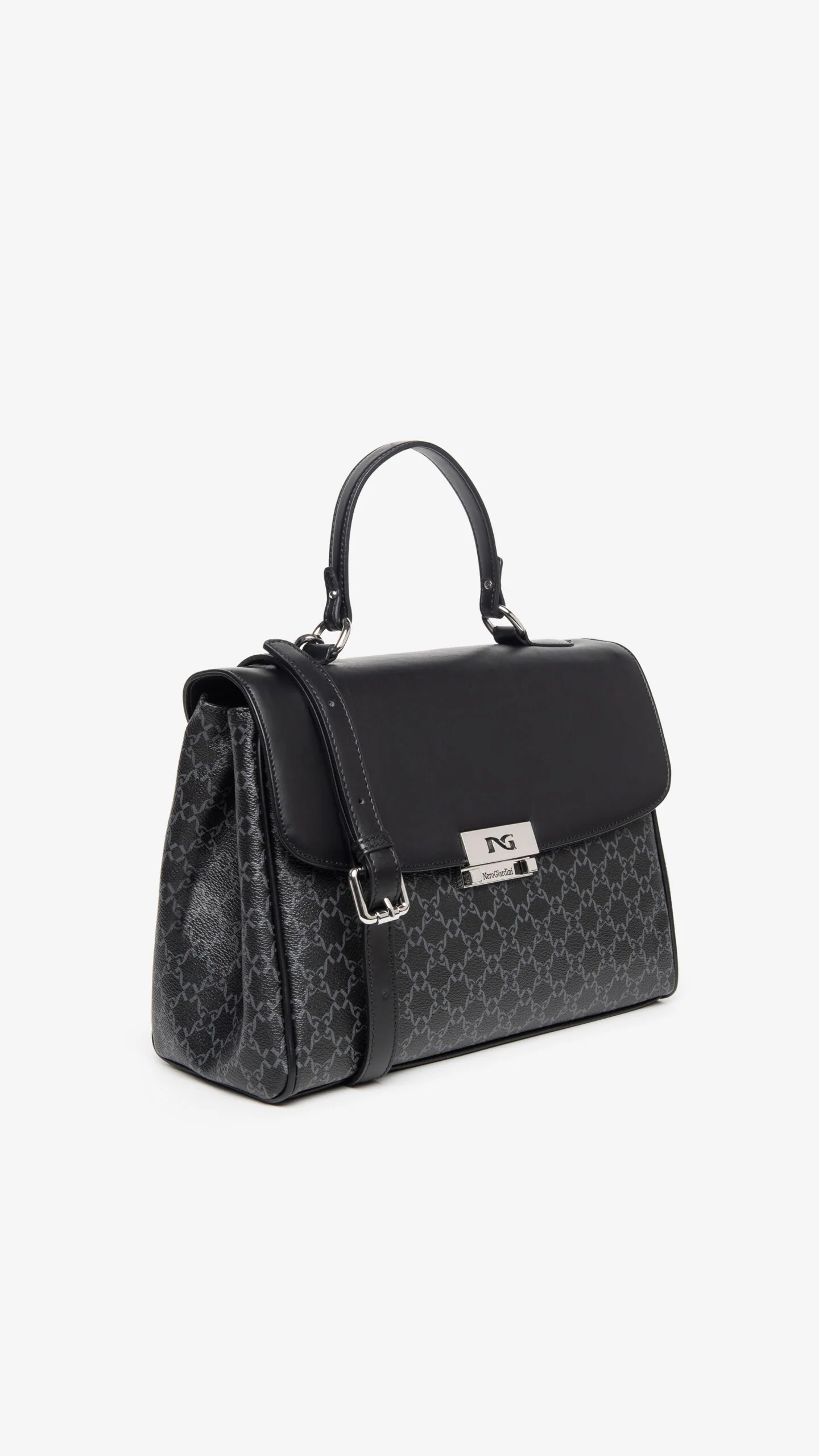 NERO GIARDINI I343571D BORSA A MANO DA DONNA IN MATERIALE TECNICO NERO