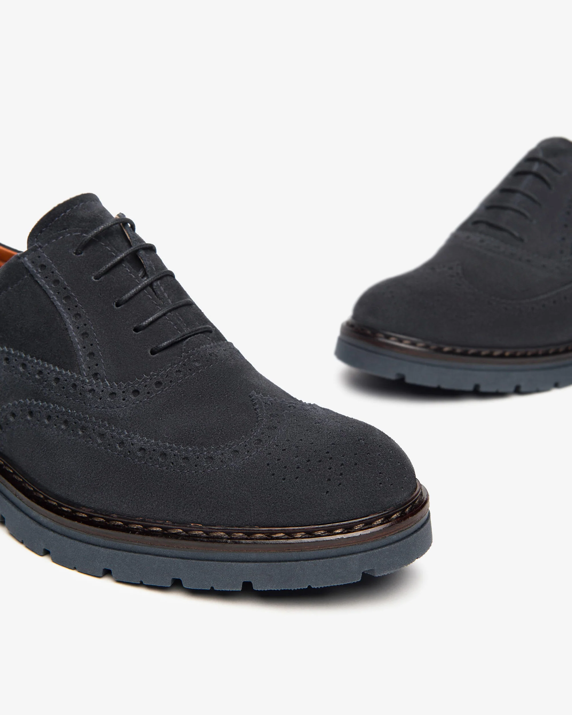 Nero Giardini I400350U Stringate uomo in camoscio blù - immagine 4