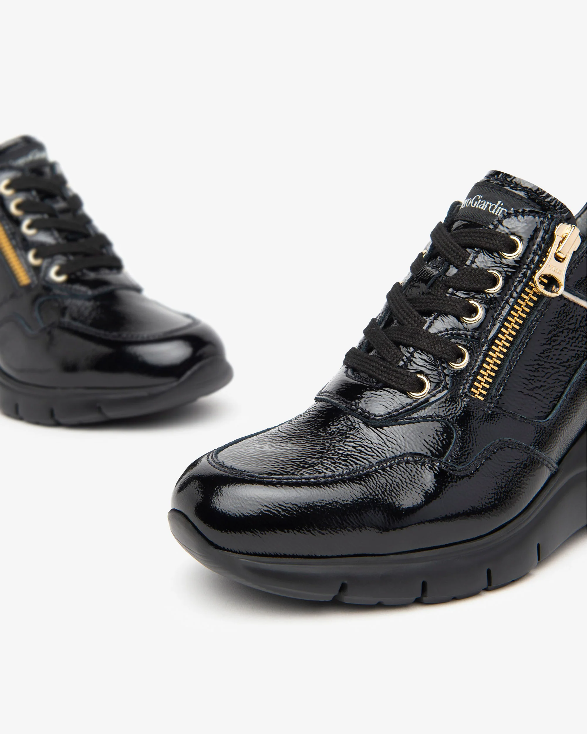 Nero Giardini I411485D Sneakers donna in vernice e materiale tecnico nero - immagine 4