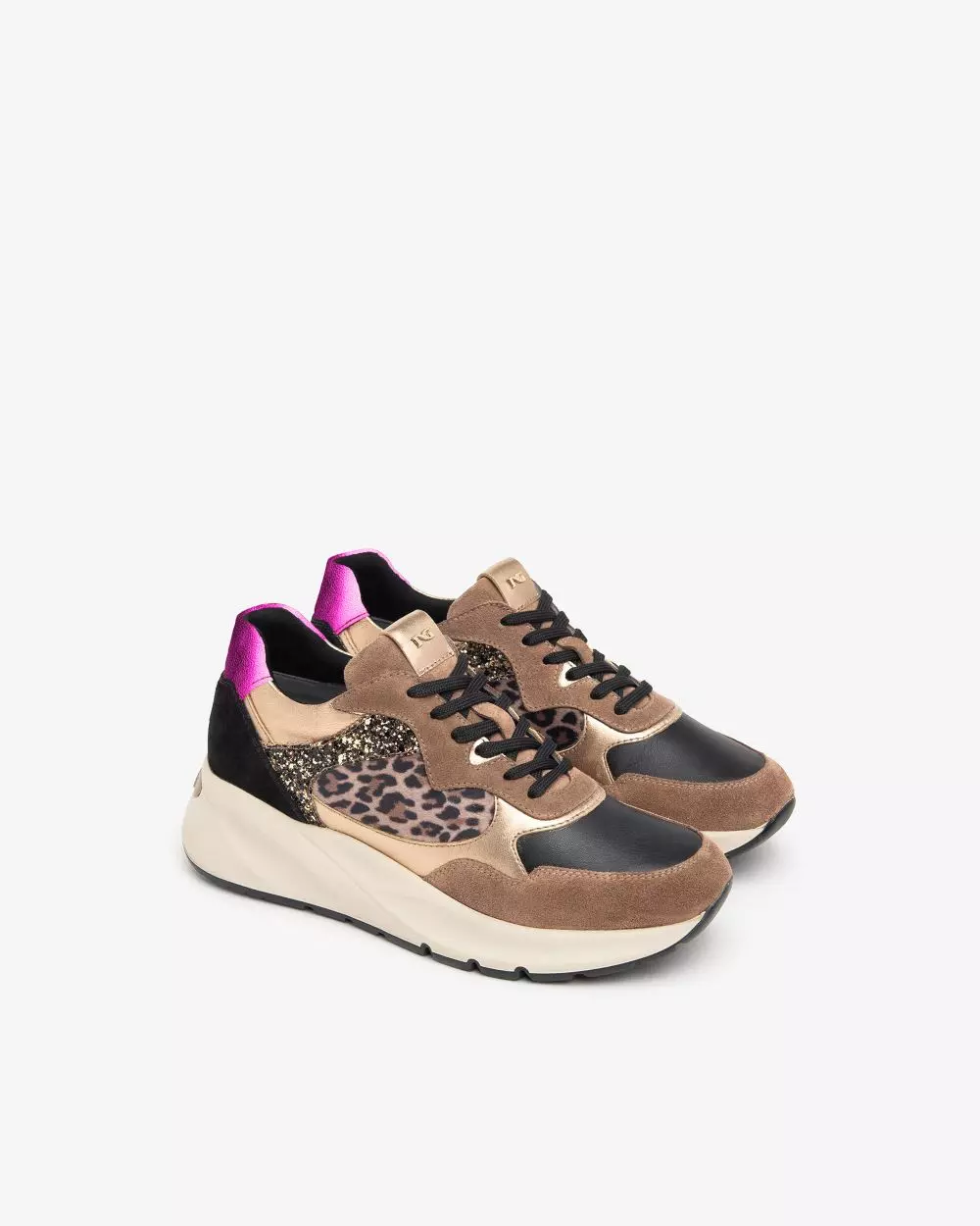 Nero Giardini I411531D Sneakers Donna in Pelle, Suede e Materiale Tecnico mou - immagine 3