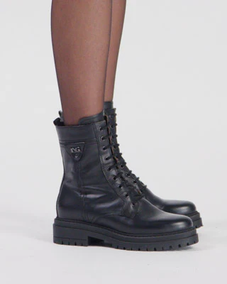 Nero Giardini I411832D Anfibi donna in pelle nero - immagine 7