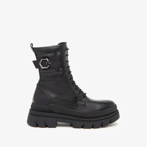 Nero Giardini I411932D Anfibi donna in pelle nero