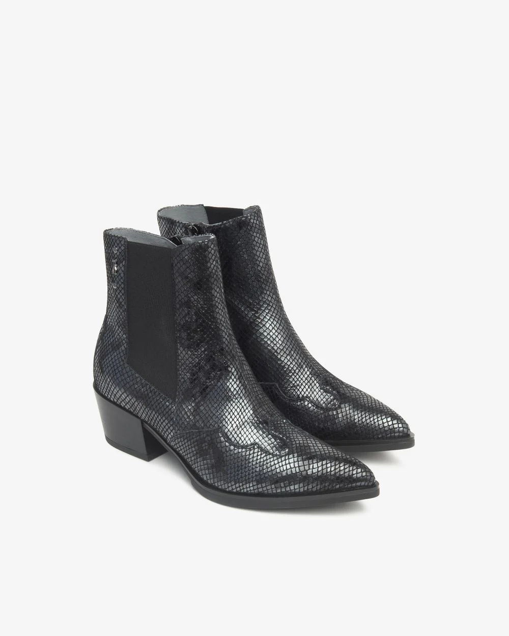 Nero Giardini I513910D Stivaletti Chelsea Donna in Pelle notte o nickel - immagine 7