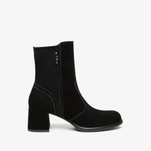 Nero Giardini I514311D Tronchetti Donna in Suede e Materiale Tecnico nero o moro