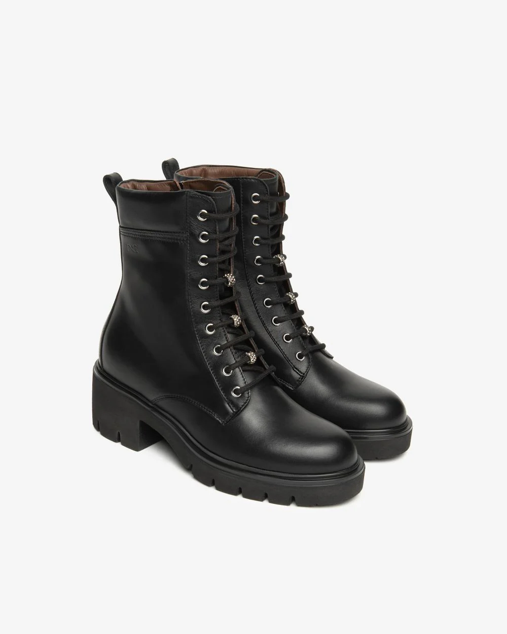 Nero Giardini I514810D Anfibi Donna in Pelle nero - immagine 5