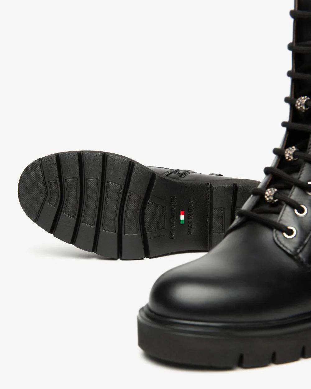 Nero Giardini I514810D Anfibi Donna in Pelle nero - immagine 7