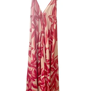 Abito Cotone Elasticizzato con dettagli floreali tg Unica FUXIA ROSA