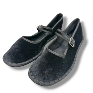 Ballerina in Velluto Susy Mix con laccetti e bordo nero