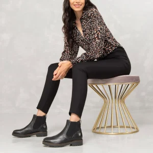 NERO GIARDINI I013123D STIVALETTI CHELSEA DONNA IN PELLE NERO