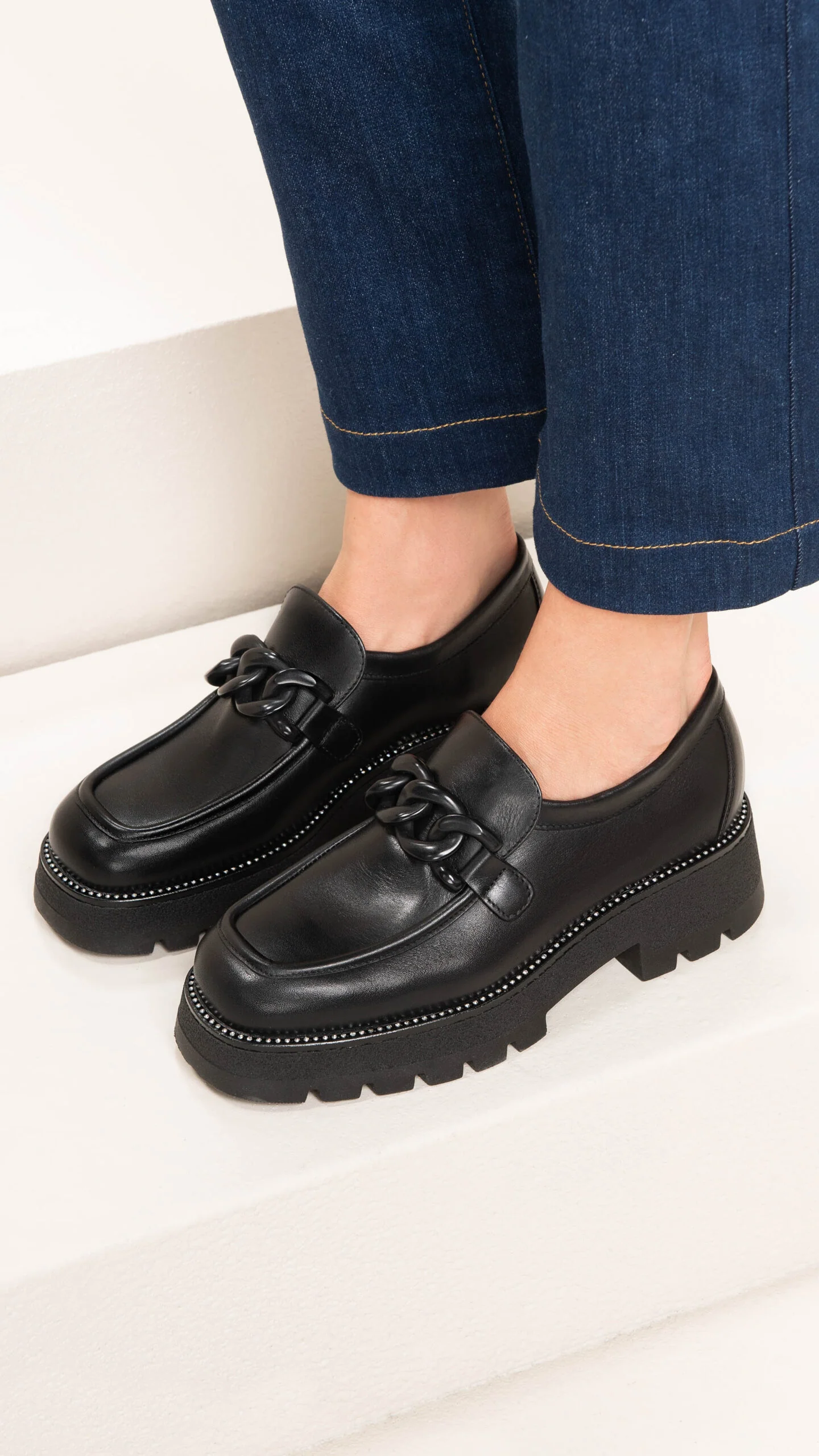 NERO GIARDINI I205940D MOCASSINI DONNA IN PELLE NERO - immagine 4