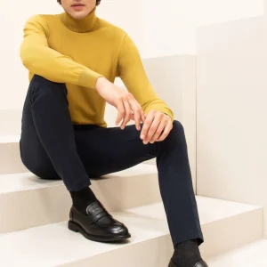 NERO GIARDINI I302951UE MOCASSINI UOMO IN PELLE NERO