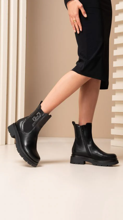 Nero Giardini I309150D Stivaletti Chelsea Donna in Pelle nero - immagine 3