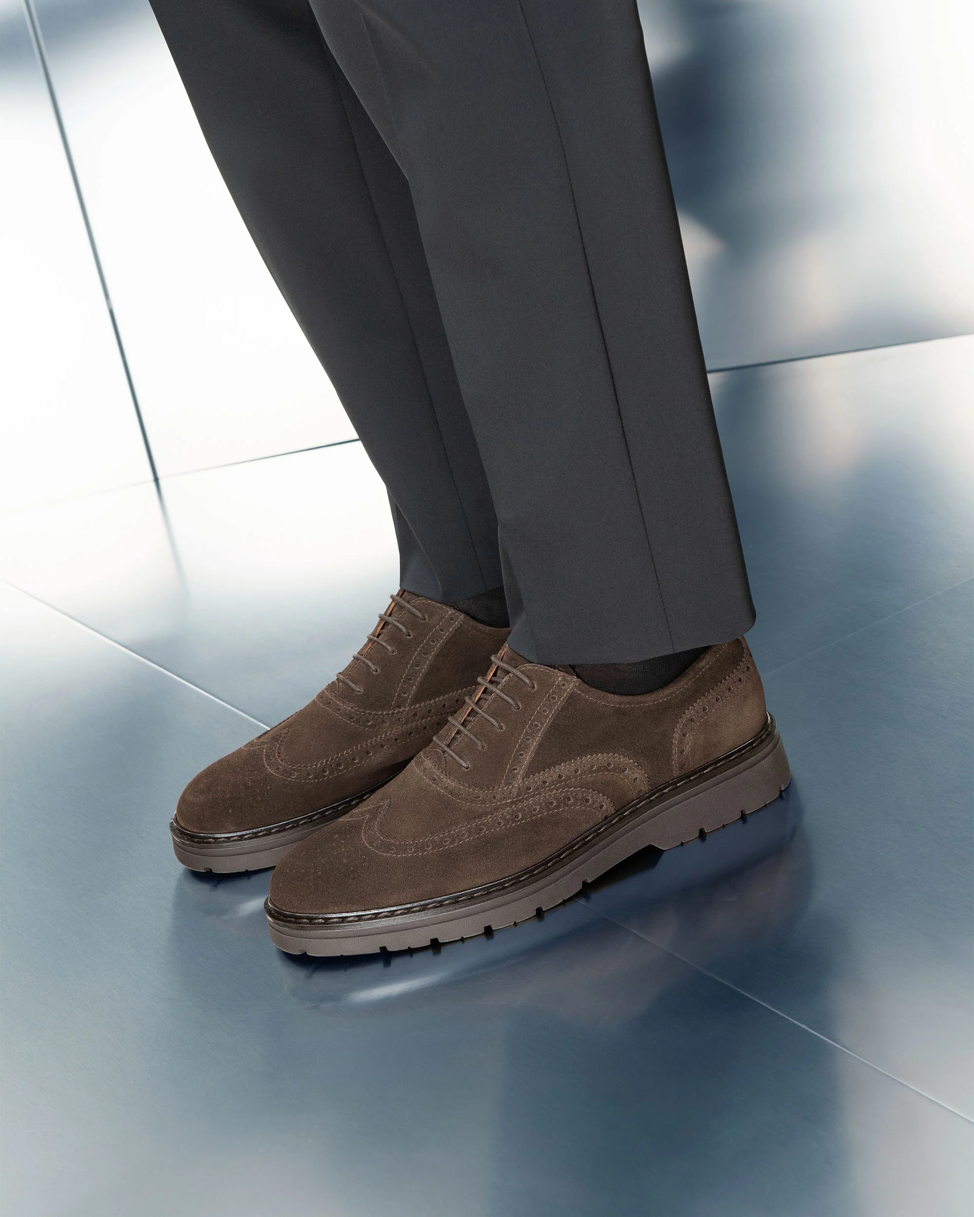 Nero Giardini I400350U Stringate uomo in camoscio moro - immagine 3