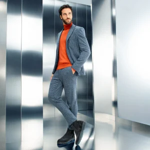 Nero Giardini I400351U Stivaletti chelsea uomo in camoscio blù