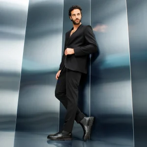 Nero Giardini I400361U Stivaletti chelsea uomo in pelle nero